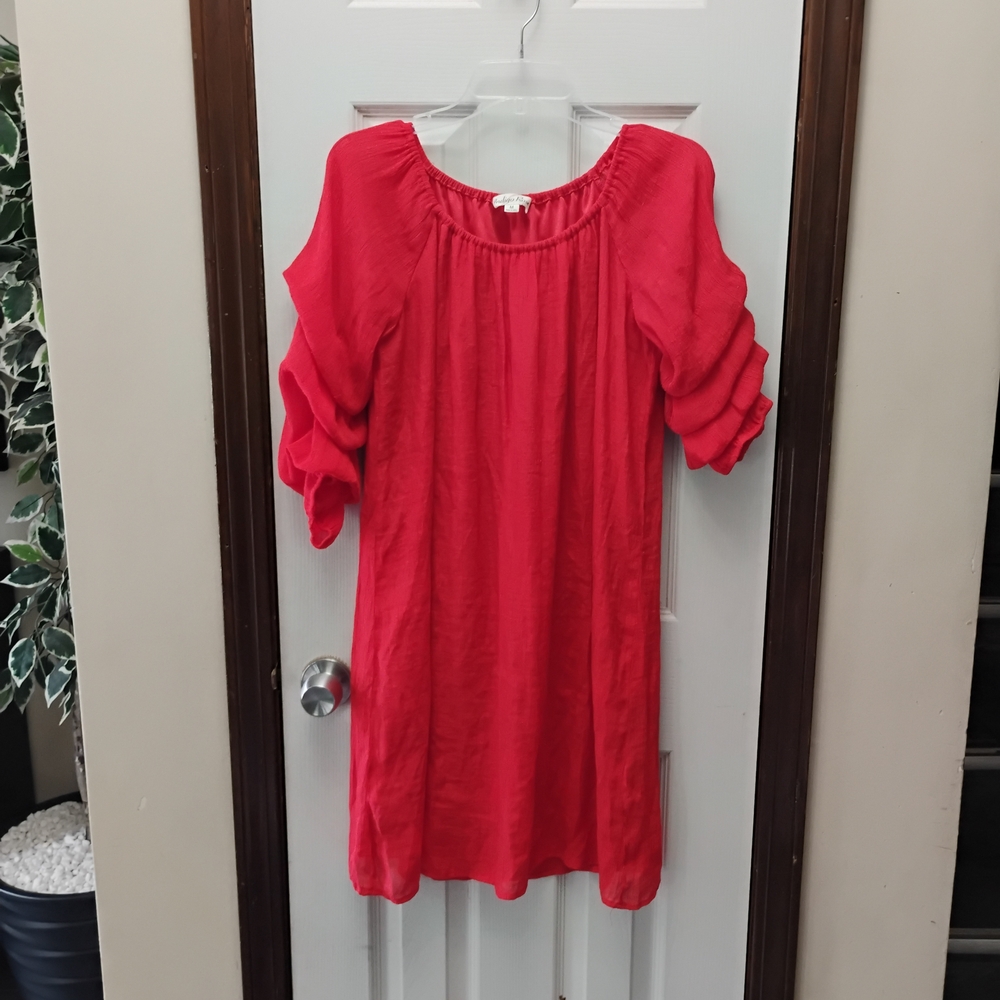 Indigo Rose Elegant Red Top